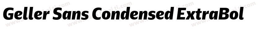 Geller Sans Condensed ExtraBold字体转换